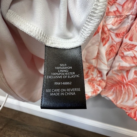 Torrid Peach Orange Floral Smocked Sundress Size 3 22/24 3X Midi Dress - Picture 11 of 13